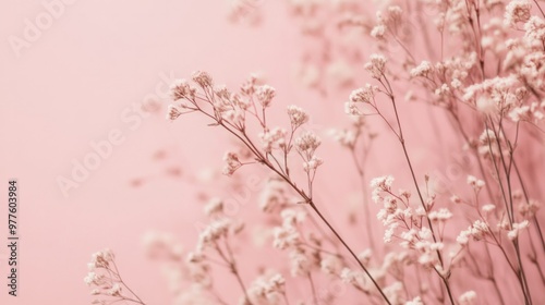 A pale pink background with soft, subtle tones, providing a calming and delicate visual aesthetic.