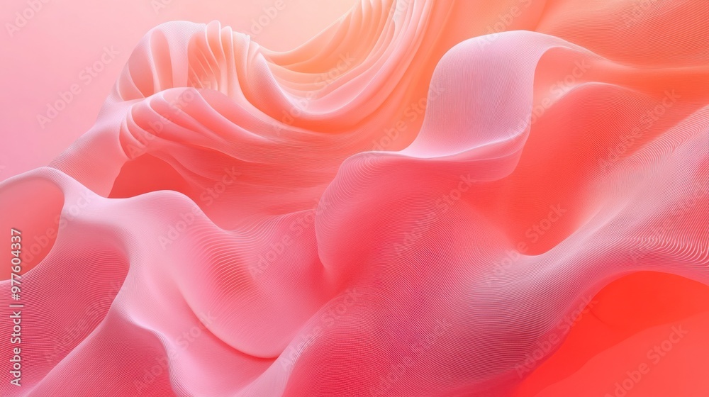 Obraz premium A pink abstract background with flowing shapes and dynamic patterns, creating a creative and modern visual effect.