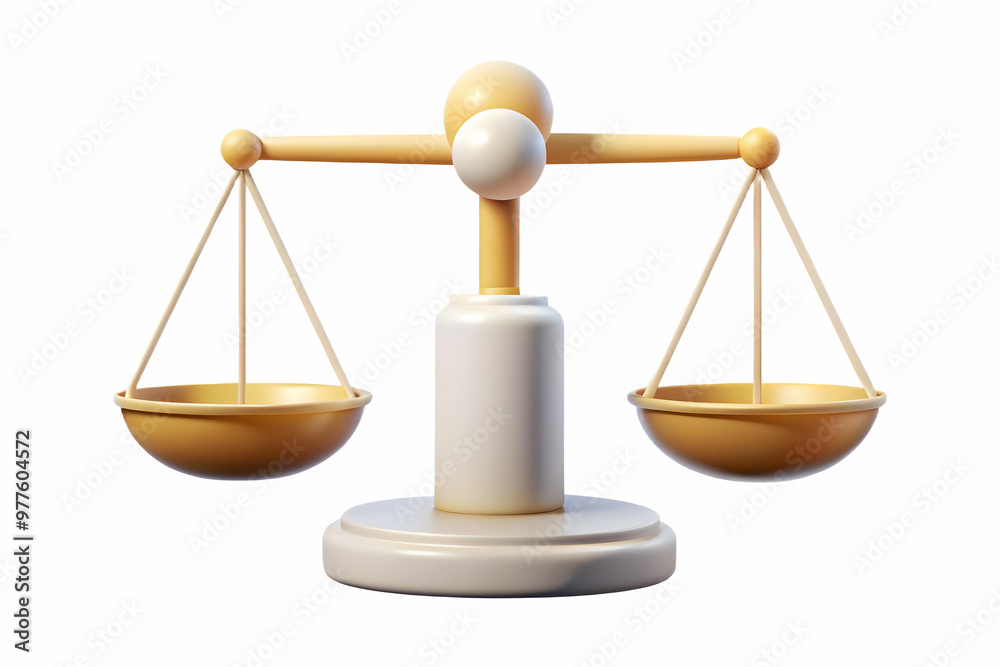 Isolated Balance Icon Symbolizing Justice and Fairness for Human Rights Day - Minimalist Vector Design Perfect for Infographics on Equality