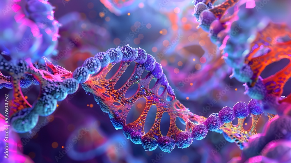 Genetic Cell Structure Under Microscope - DNA in Focus Genetic Cell Structure Under Microscope - DNA in Focus