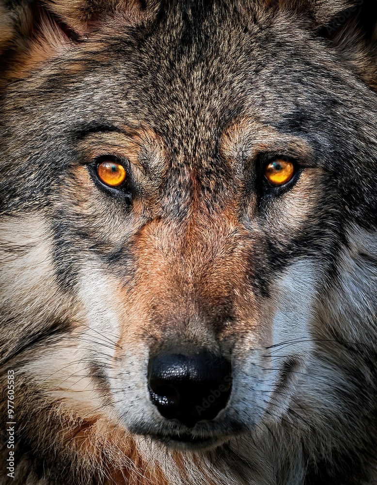 Close-up of a wolf's face Close-up of a wolf's face