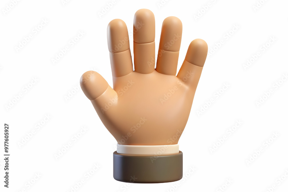 Flat Beige Background Featuring Open Hand Icon Symbolizing Support & Human Rights - Perfect for Human Rights Day Visuals with Ample Copy Space