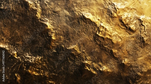 A shiny gold background combined with intricate textures, creating a visually rich and dynamic surface.