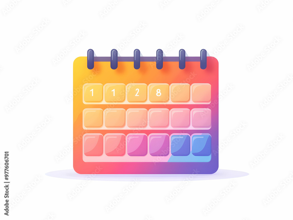 Create a Calendar with Soft Gradient Trapezoids: A Stylish Flat Vector Illustration for Smart Business Design Create a Calendar with Soft Gradient Trapezoids: A Stylish Flat Vector Illustration for Smart Business Design