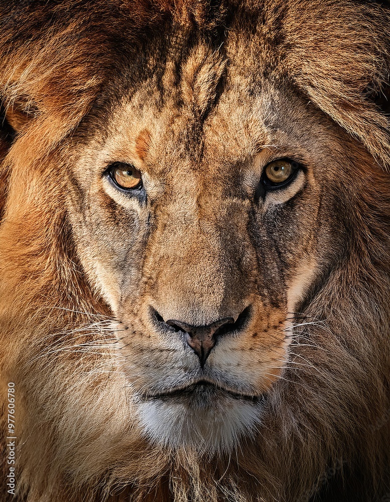 Fototapeta premium Close-up of a lion's face