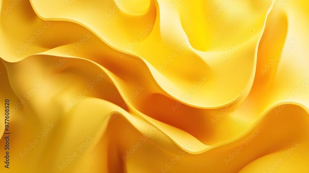 Obraz premium A yellow textured abstract design with flowing shapes and tactile patterns, adding complexity and visual interest to the background.