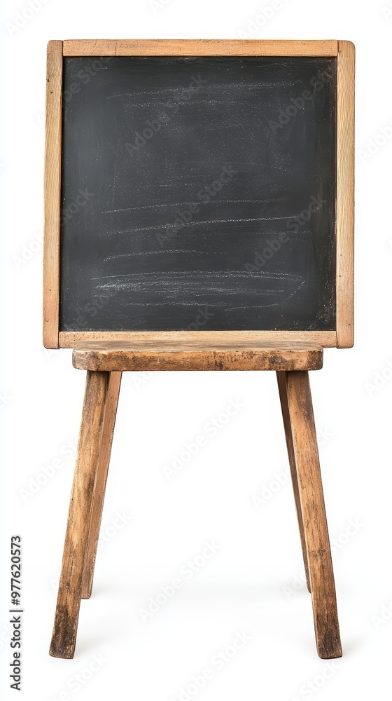 A teacher's pointer rests beside a blank chalkboard, ready for classroom instruction and learning A teacher's pointer rests beside a blank chalkboard, ready for classroom instruction and learning