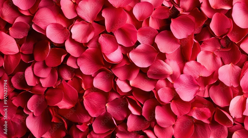 A vibrant display of red rose petals creating a romantic and elegant atmosphere for any occasion. A vibrant display of red rose petals creating a romantic and elegant atmosphere for any occasion.