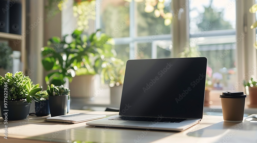 Fototapeta premium laptop in the office
