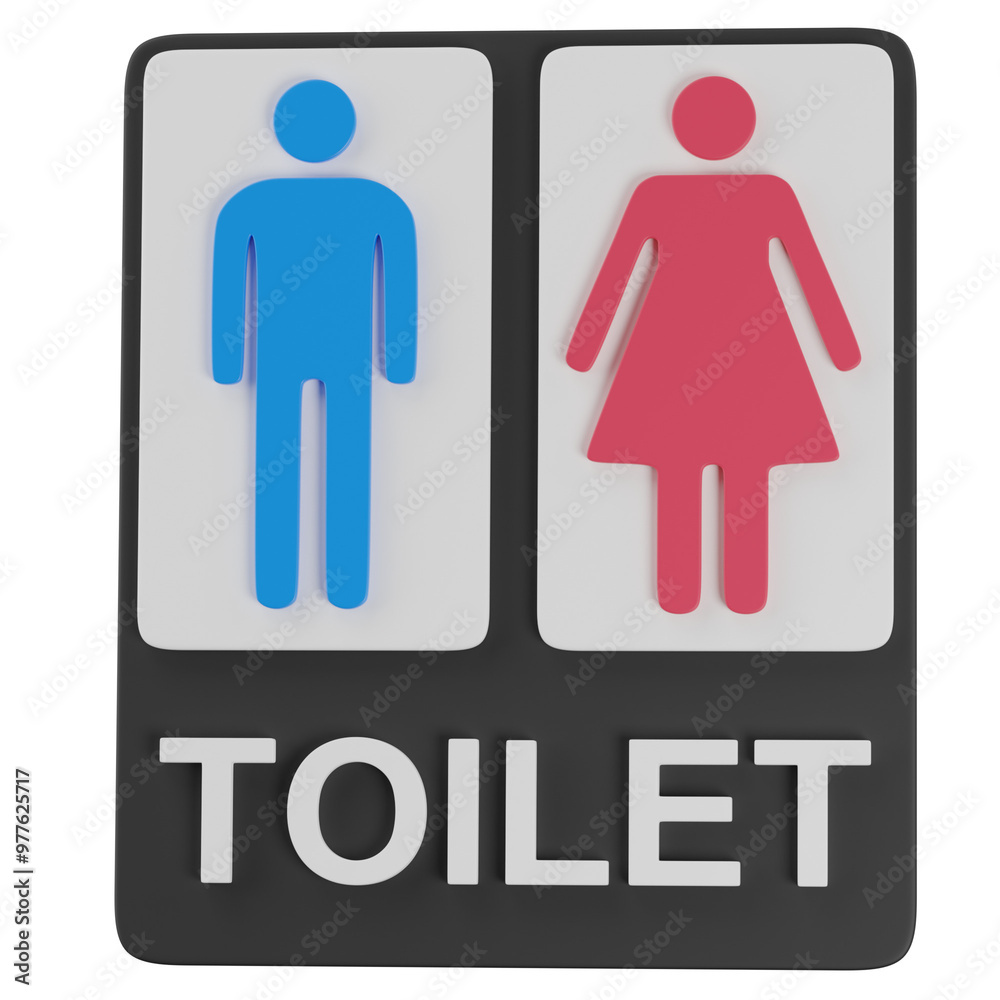 3d render toilet sign illustration 3d render toilet sign illustration