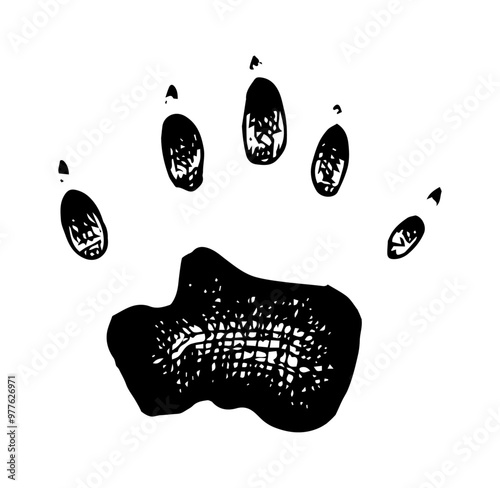 Otter - paw print vector illustration