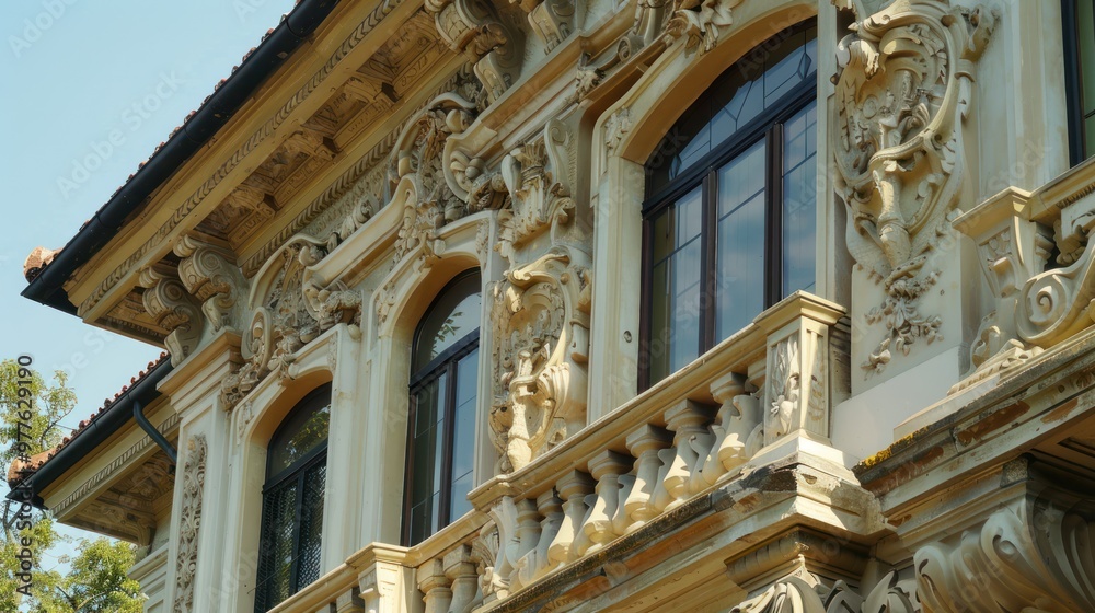 Obraz premium Ornate Facade of an Historic Building