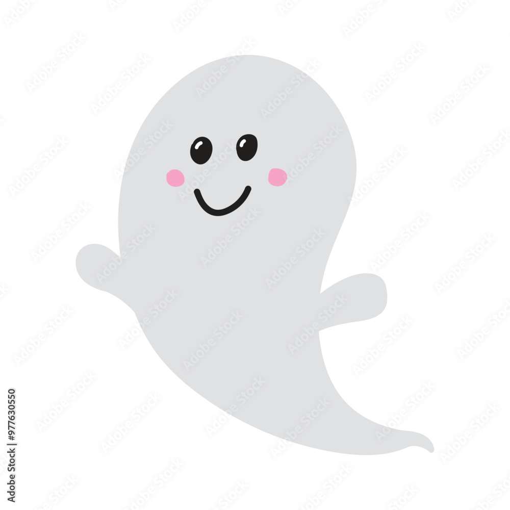 Hand drawn ghost icons isolated on white background. Vector illustration Hand drawn ghost icons isolated on white background. Vector illustration