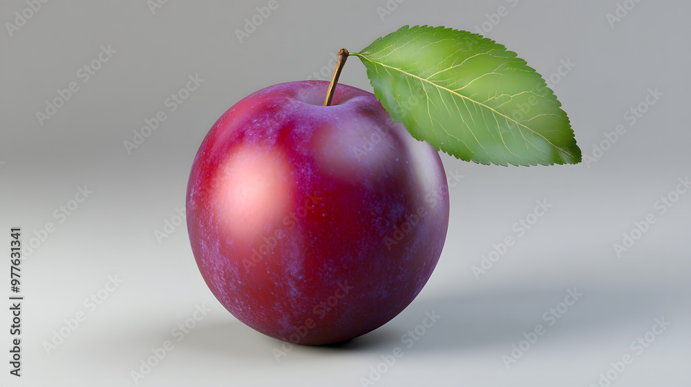 Sweet Plum with Smooth Skin and Leaf Sweet Plum with Smooth Skin and Leaf