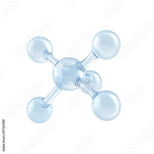A blue molecule with a cross shape