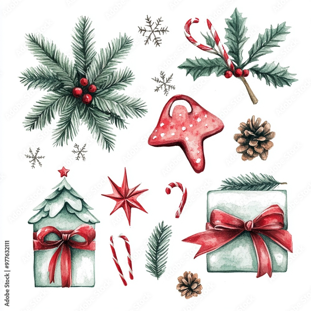 Christmas decorative elements Christmas decorative elements