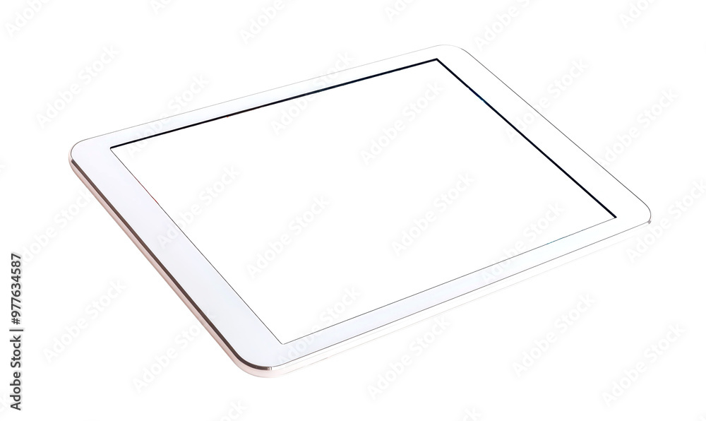 Modern tablet displaying for mockup concept isolate on transparent background, cutout, png Modern tablet displaying for mockup concept isolate on transparent background, cutout, png