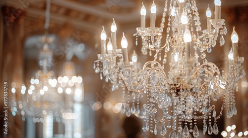 Crystal Chandelier in Elegant Interior