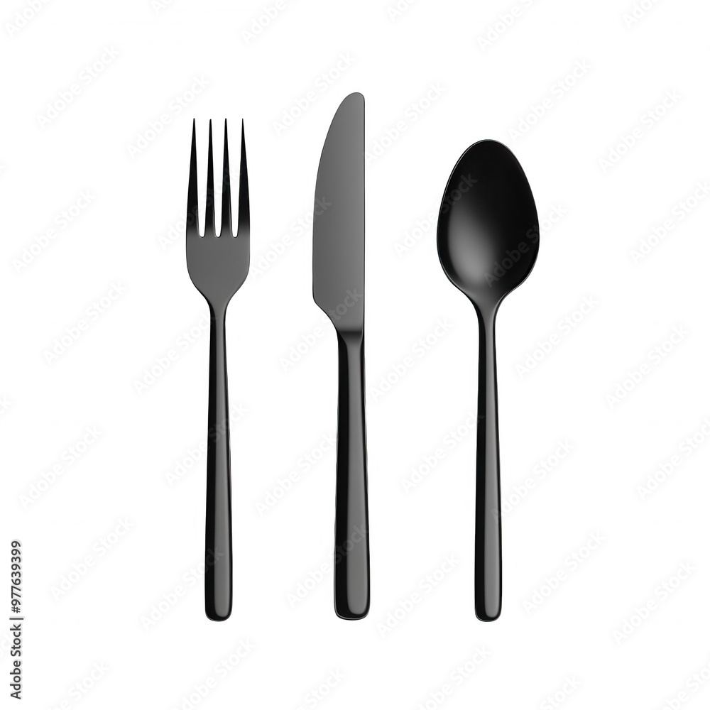 Vibrant and modern cutlery set featuring a colorful design, perfect for stylish dining experiences and contemporary table settings, PNG, transparent, No background Vibrant and modern cutlery set featuring a colorful design, perfect for stylish dining experiences and contemporary table settings, PNG, transparent, No background
