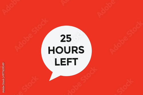 25 hours left, icon, stile, timer, countdown, clock, time, background, template, 25 hours left, countdown, sticker, left banner, business, sale, label button