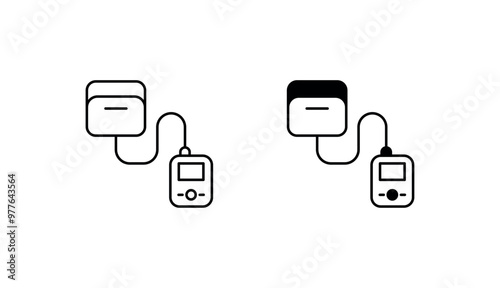 Blood Pressure icon design with white background stock illustration