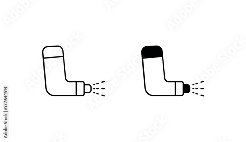 Asthma icon design with white background stock illustration