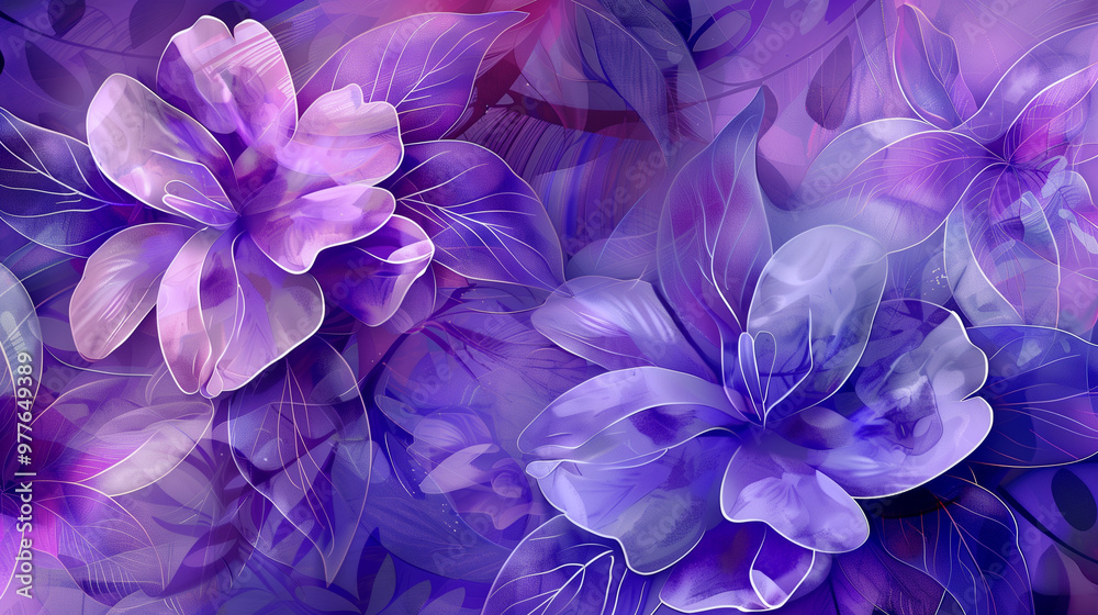 floral abstraction background in shades of purple floral abstraction background in shades of purple