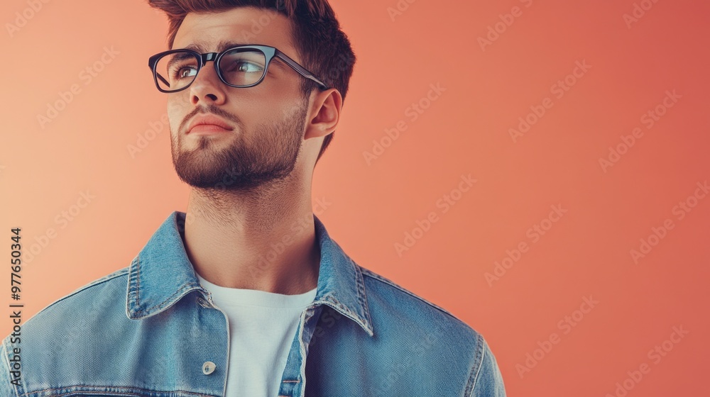 Obraz premium Modern Young Man in Casual Attire