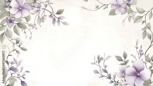 Wallpaper Mural An elegant hand-drawn wedding frame illustration with intertwining vines and soft floral accents, perfect for a romantic and timeless wedding design. Torontodigital.ca