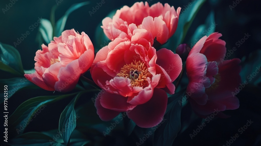 Obraz premium Vivid Red Blossom Flowers