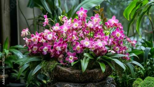 Pink Orchids in Bloom: A Stunning Floral Display