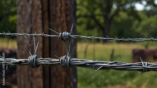 barbed wire fencing