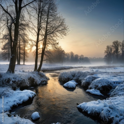 river in winter