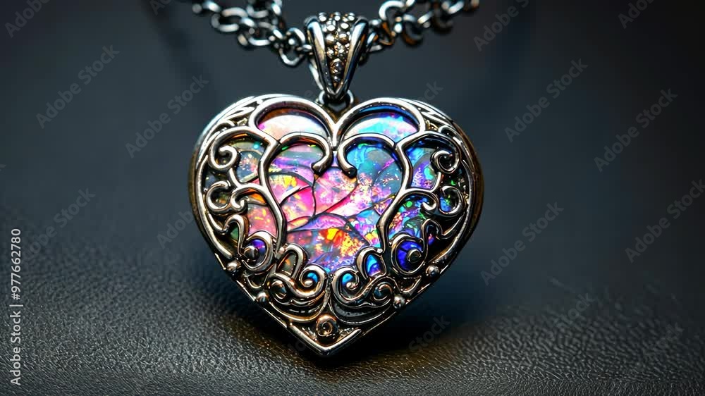 Discover the beauty of a unique black opal necklace with intricate detailing and vibrant colors Discover the beauty of a unique black opal necklace with intricate detailing and vibrant colors