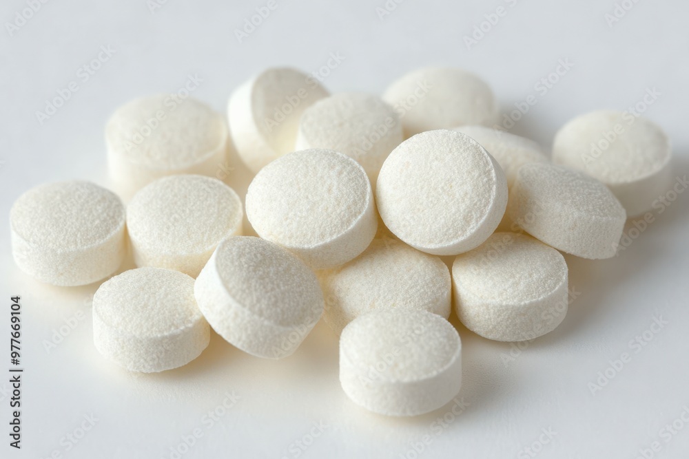 Glucose Tablets for Daily Care and Well-being. Closeup of Capsules for Diabetes Diet and Doctor's Prescription Glucose Tablets for Daily Care and Well-being. Closeup of Capsules for Diabetes Diet and Doctor's Prescription