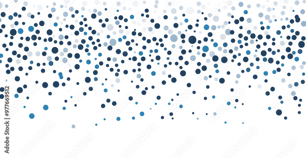 Minimalist Blue Gradient Dot Pattern on a White Background
