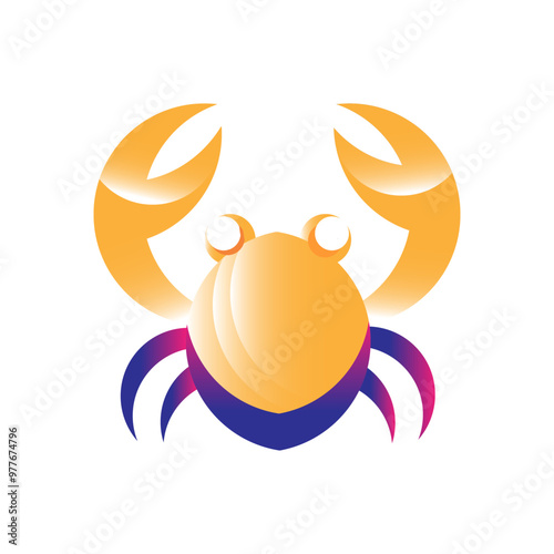 crab logo golden ratio vector photo