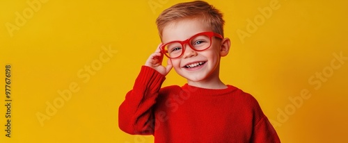 The Happy Child with Glasses