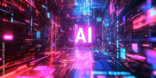  "AI" neon lighting