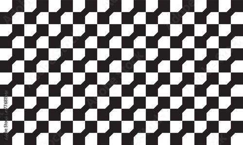 Black rectangle and white background. Simple checkered, rectangular arrangement