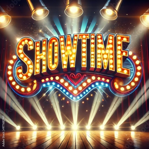 A vibrant and electrifying marquee sign reading 
