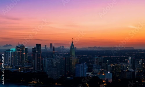 Wallpaper Mural city skyline at sunset Torontodigital.ca