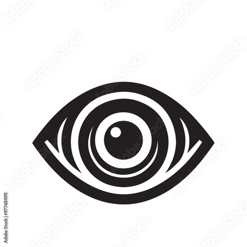 Eye logo, icon. Eye vector silhouette. Eye vector design.