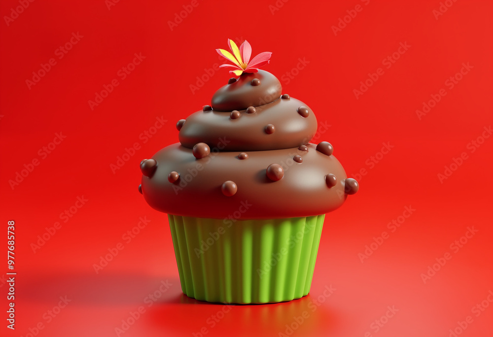 christmas cupcake with ribbon christmas cupcake with ribbon