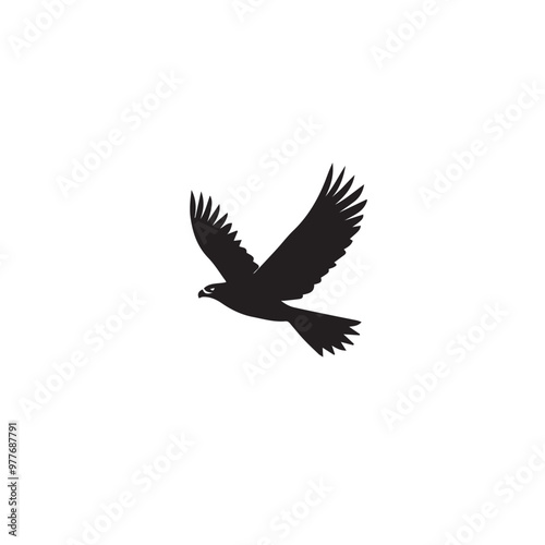 Hawk in cartoon, doodle style . Image for t-shirt, web, mobile apps and ui. Isolated 2d vector illustration in logo, icon, sketch style, Eps 10, black and white. AI Generative