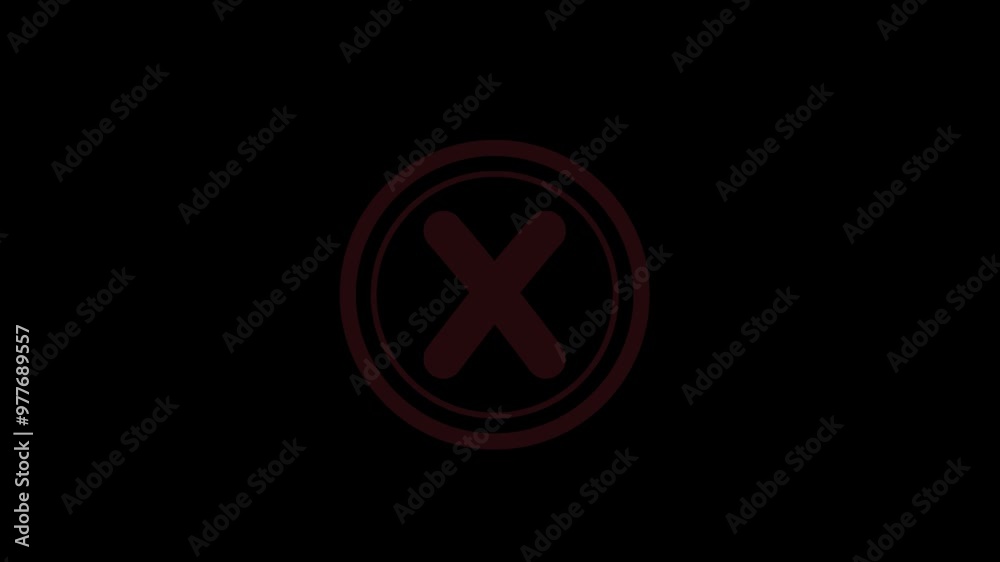 Cross sign pop up motion graphic on isolated black background.4K footage video effect template loop. Cross sign pop up motion graphic on isolated black background.4K footage video effect template loop.