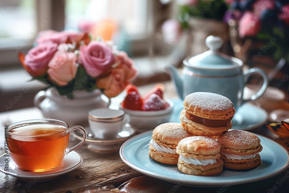 It's time for tea and dessert It's time for tea and dessert