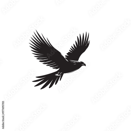 Hawk in cartoon, doodle style . Image for t-shirt, web, mobile apps and ui. Isolated 2d vector illustration in logo, icon, sketch style, Eps 10, black and white. AI Generative