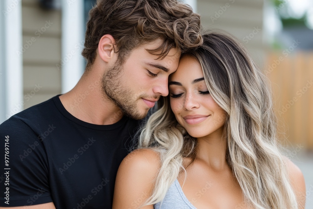 Authentic love is expressed in a quiet, tender moment between two people deeply connected Authentic love is expressed in a quiet, tender moment between two people deeply connected