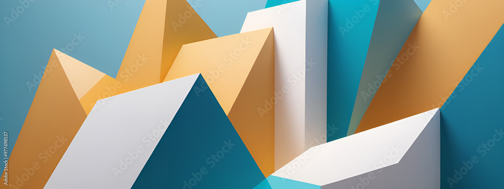 illustrazione con elementi geometrici a tema astratto surreale